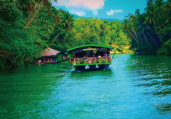 ●料金：2500ペソ～

Bohol Experience Tourの観光ツアーは、ボホール島の観光スポットの全てが詰まっています♪

チョコレートヒルズは勿論、
注目は、冒険気分を味わえるロボック川クルーズ！
ヤシの木がせり出す森を船でGO！気分はまるで、探検隊！
また、ロボック川には、スリル満点の揺れる桟橋も待ち受けています！

フォトジェニックで自然溢れるスポットを実際に体験してみませんか？
