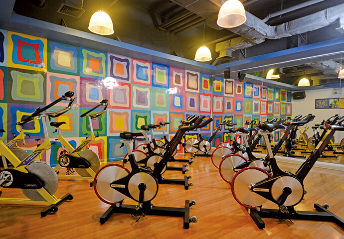 Enjoy indoor cycling in this room!