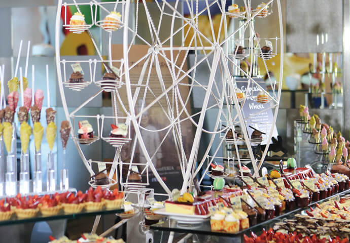 The Feria Buffet has a great selection of international cuisine and sweets.