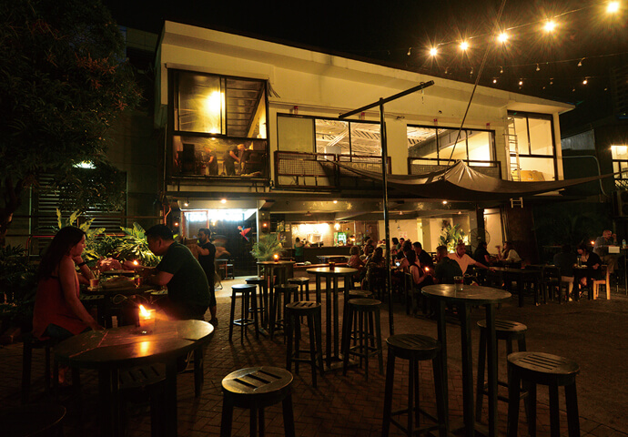 Enjoy open terrace with live band.