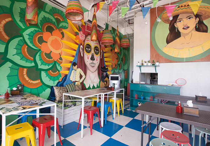 Their place looks really fun and lively with all the colors - very Mexican!