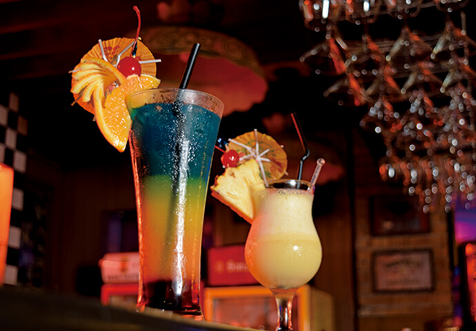 Colorful concoctions from Fifties Bar.