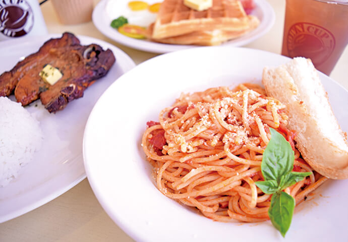Don't miss their pasta dishes or Pesto Butter Porkchops!