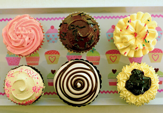 Adorable and delicious cupcakes in different flavors.